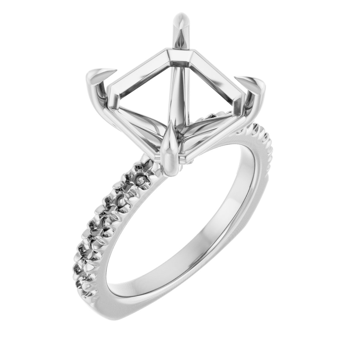 Claw-Prong Euro Shank Engagement Ring