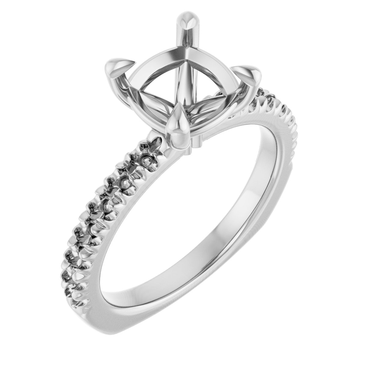 Claw-Prong Euro Shank Engagement Ring