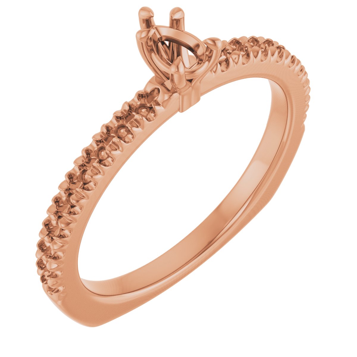 Claw-Prong Euro Shank Engagement Ring
