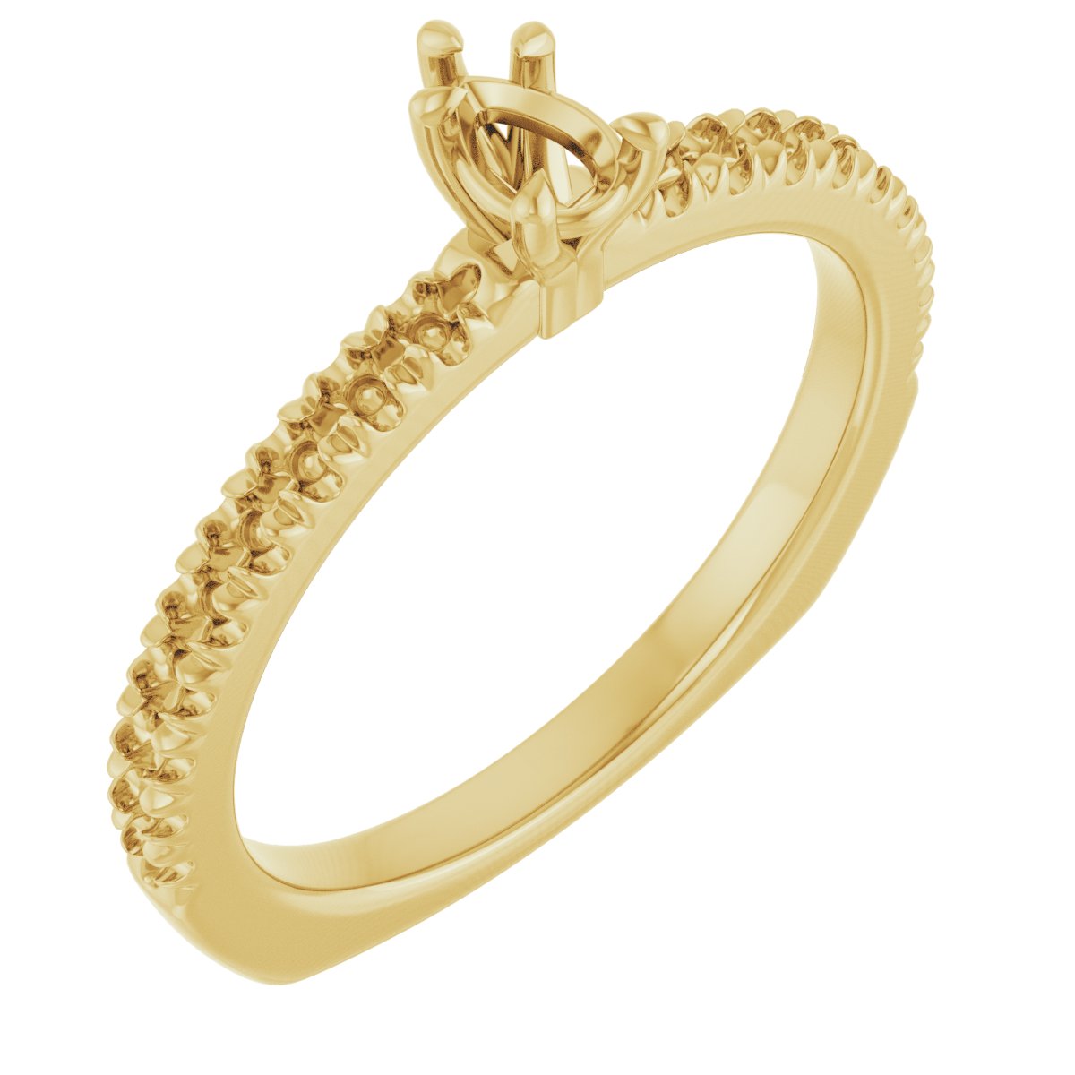 Claw-Prong Euro Shank Engagement Ring