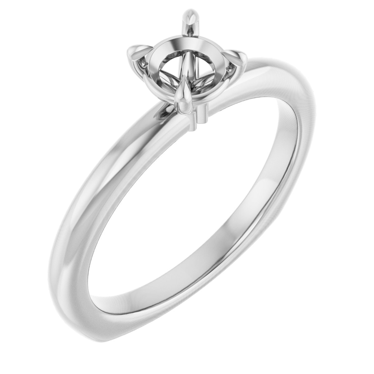 Claw-Prong Euro Shank Engagement Ring