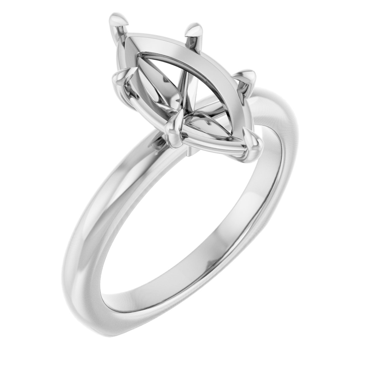 Claw-Prong Euro Shank Engagement Ring
