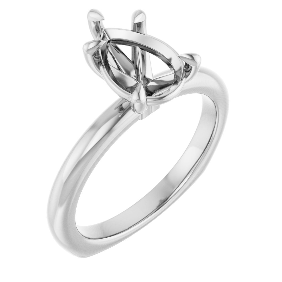 Claw-Prong Euro Shank Engagement Ring