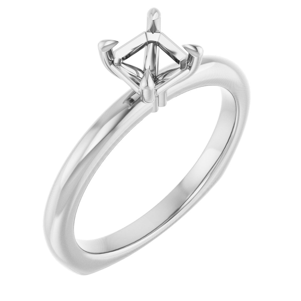 Claw-Prong Euro Shank Engagement Ring