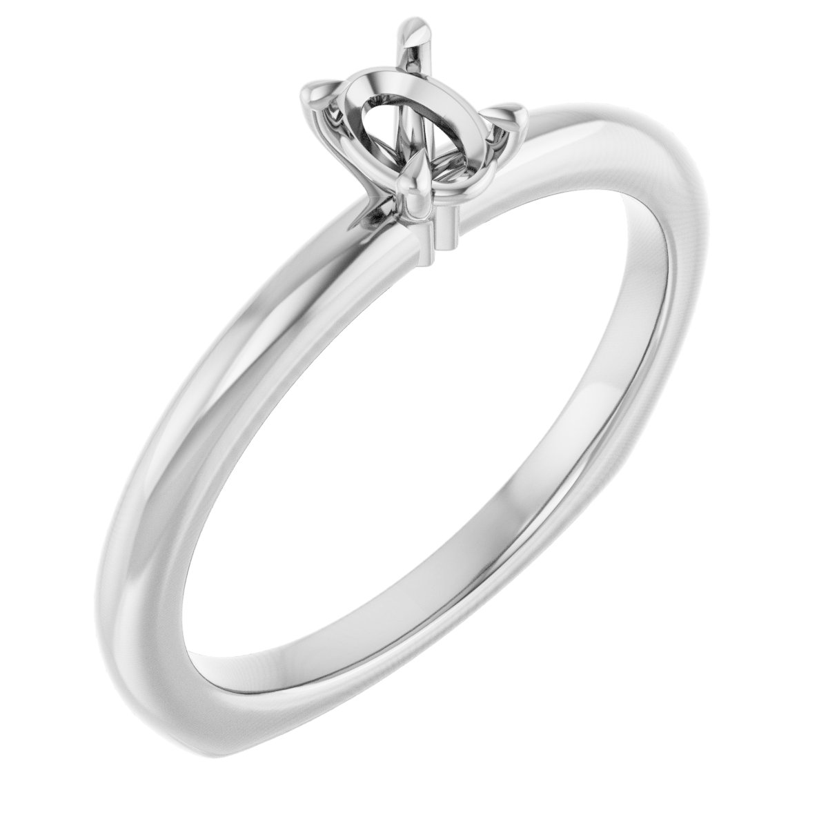Claw-Prong Euro Shank Engagement Ring