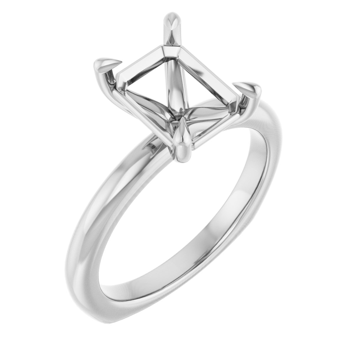 Claw-Prong Euro Shank Engagement Ring