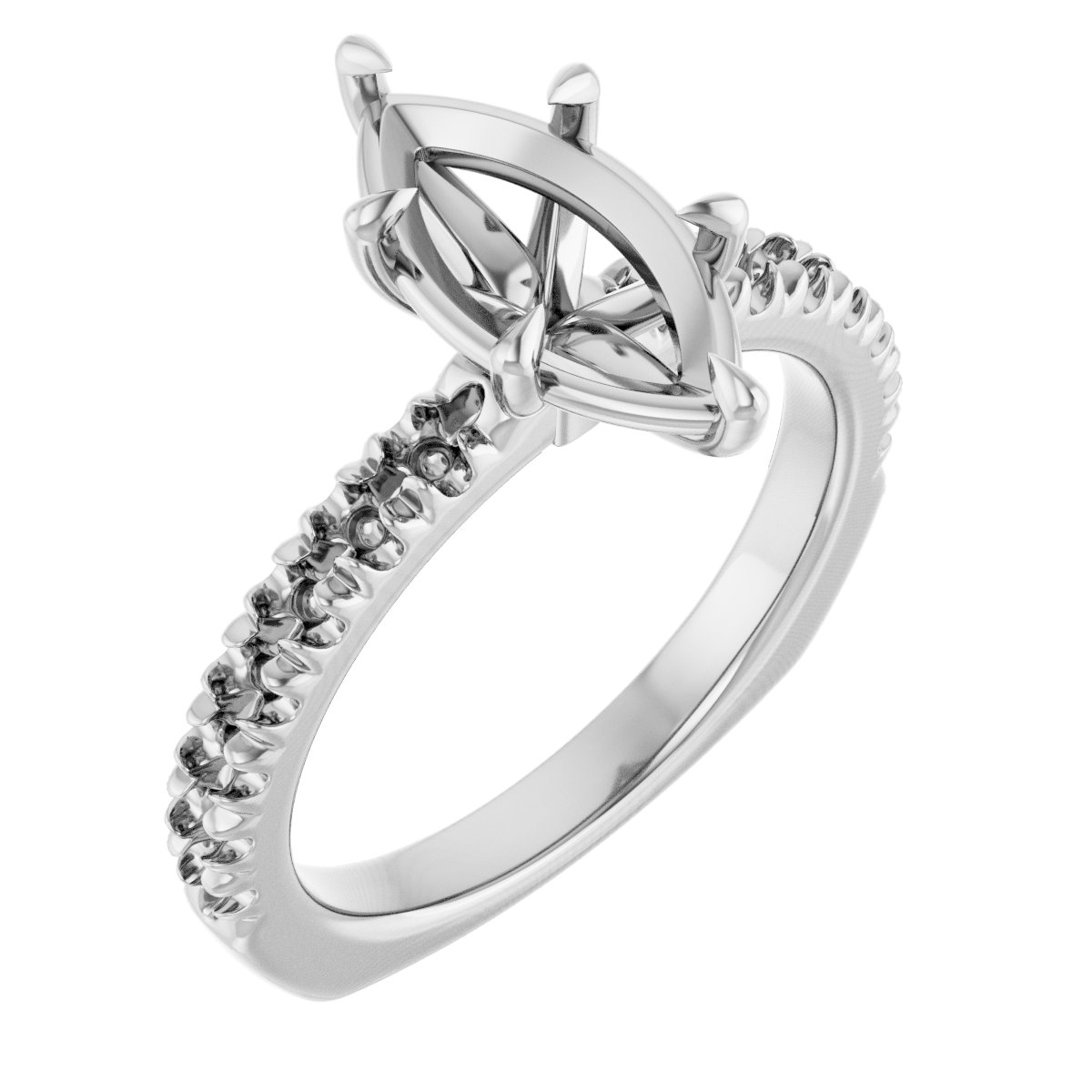 Claw-Prong Euro Shank Engagement Ring