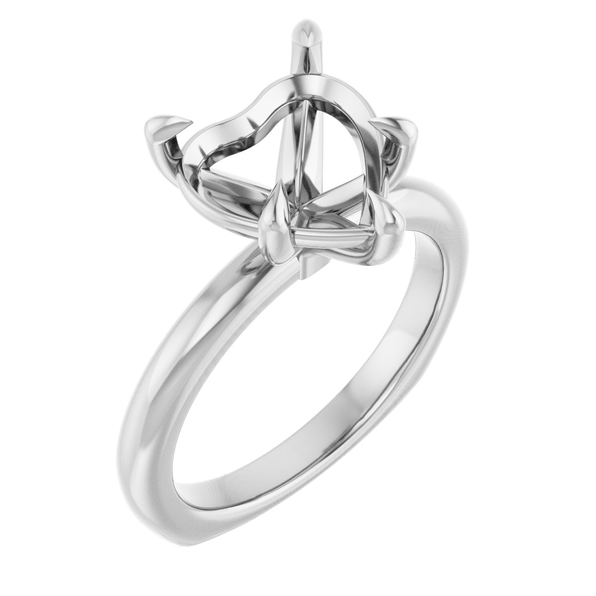 Claw-Prong Euro Shank Engagement Ring