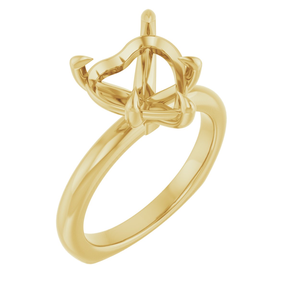 Claw-Prong Euro Shank Engagement Ring