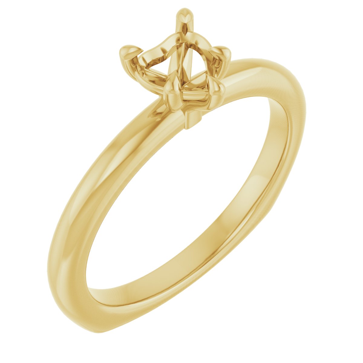 Claw-Prong Euro Shank Engagement Ring