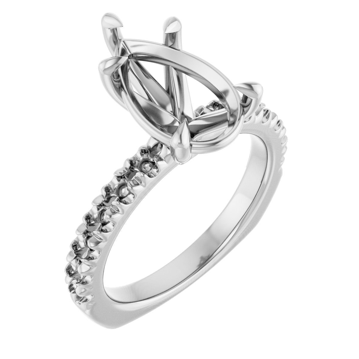 Claw-Prong Euro Shank Engagement Ring
