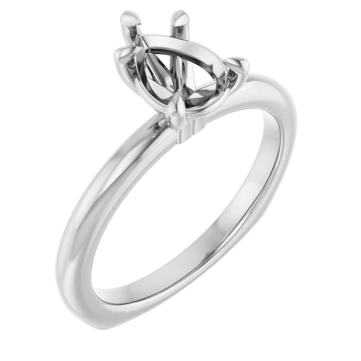 Claw-Prong Euro Shank Engagement Ring