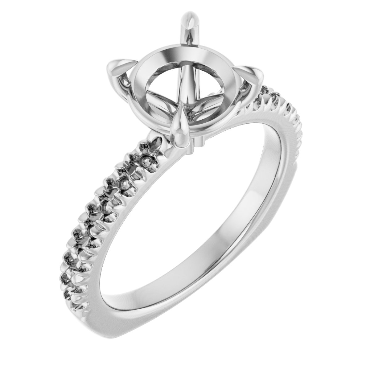 Claw-Prong Euro Shank Engagement Ring