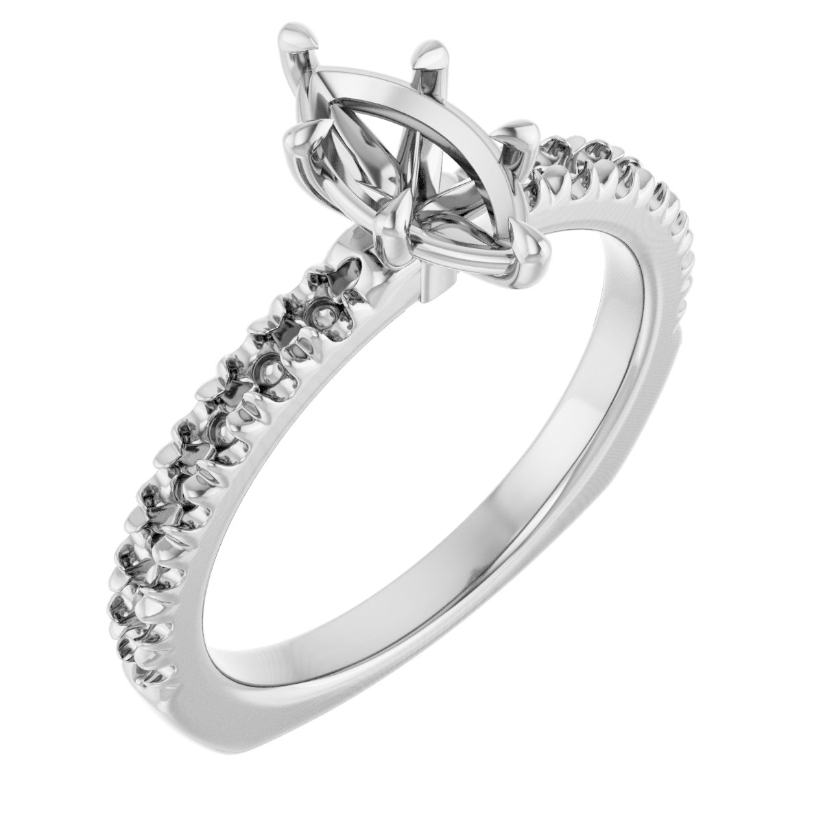 Claw-Prong Euro Shank Engagement Ring