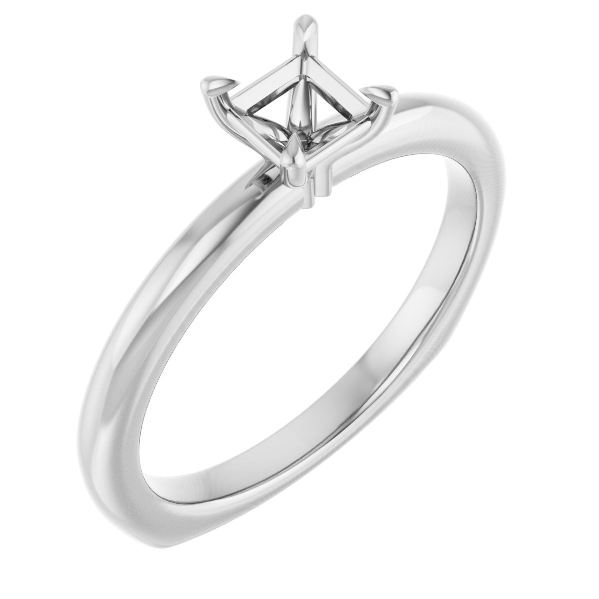 Claw-Prong Euro Shank Engagement Ring