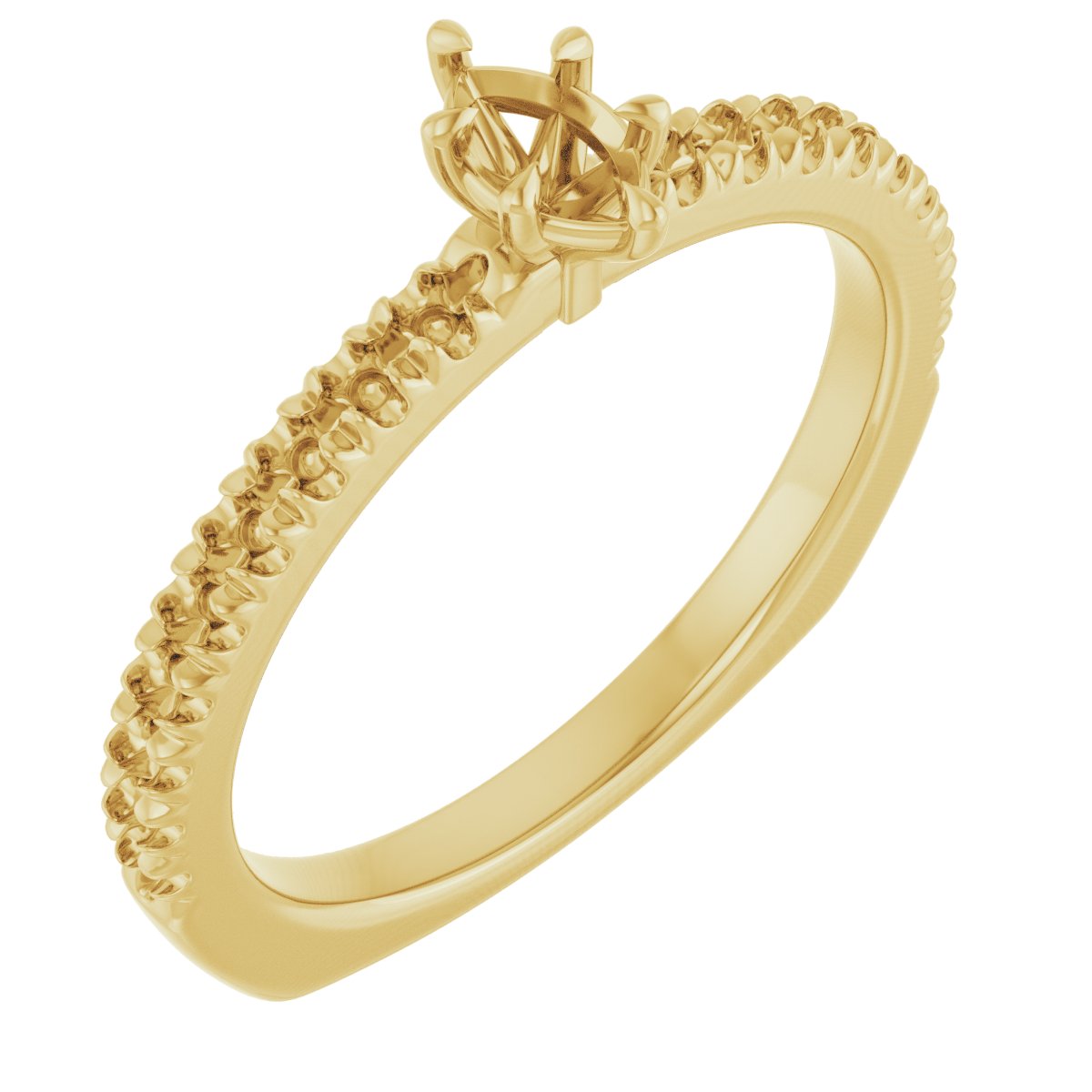 Claw-Prong Euro Shank Engagement Ring