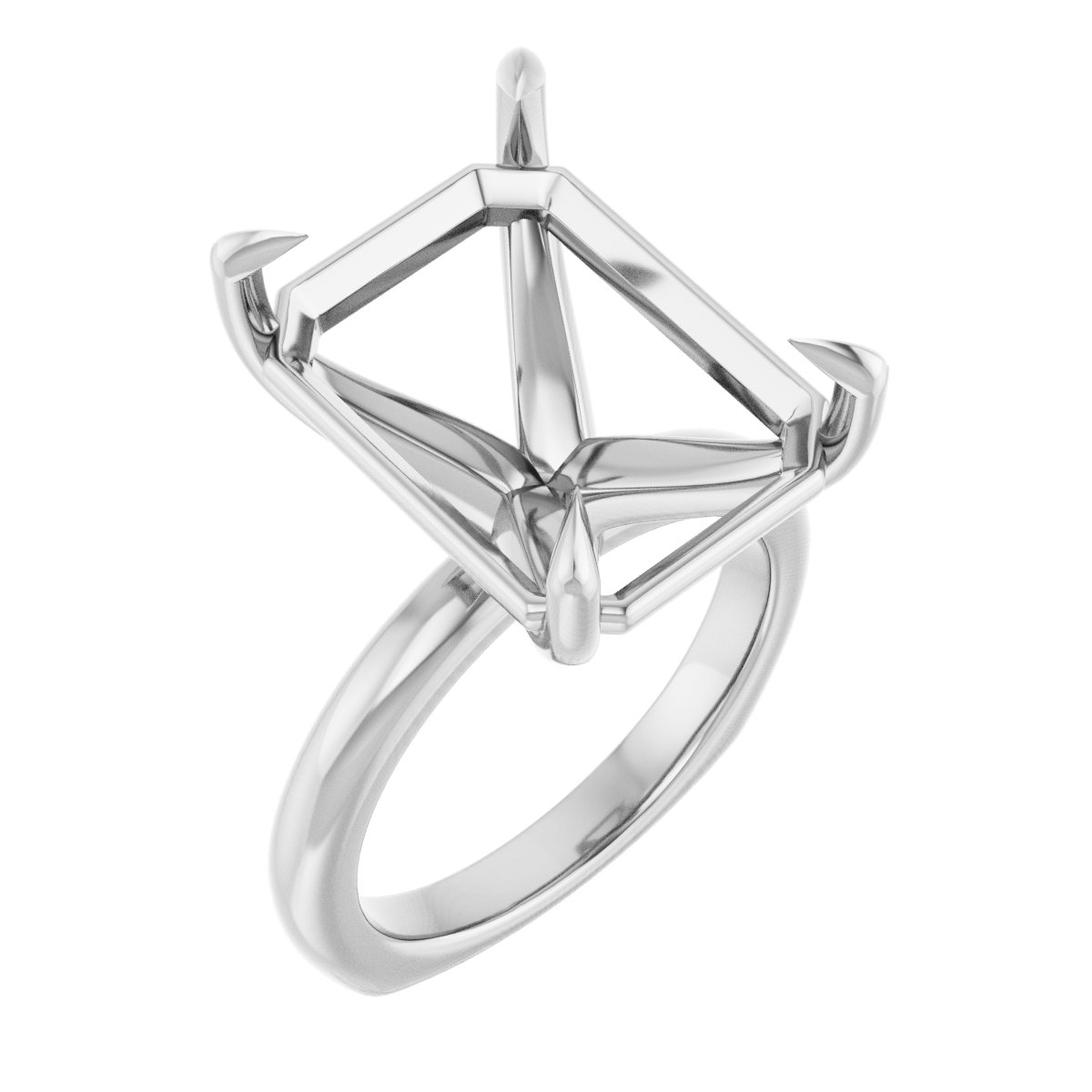 Claw-Prong Euro Shank Engagement Ring