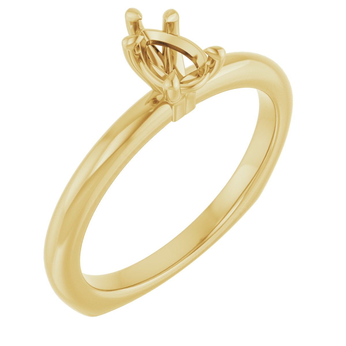 Claw-Prong Euro Shank Engagement Ring
