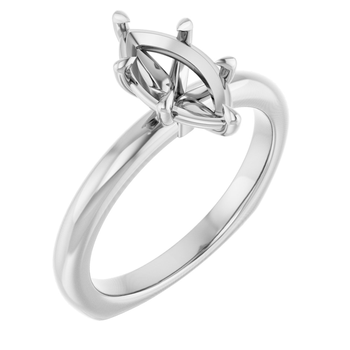 Claw-Prong Euro Shank Engagement Ring