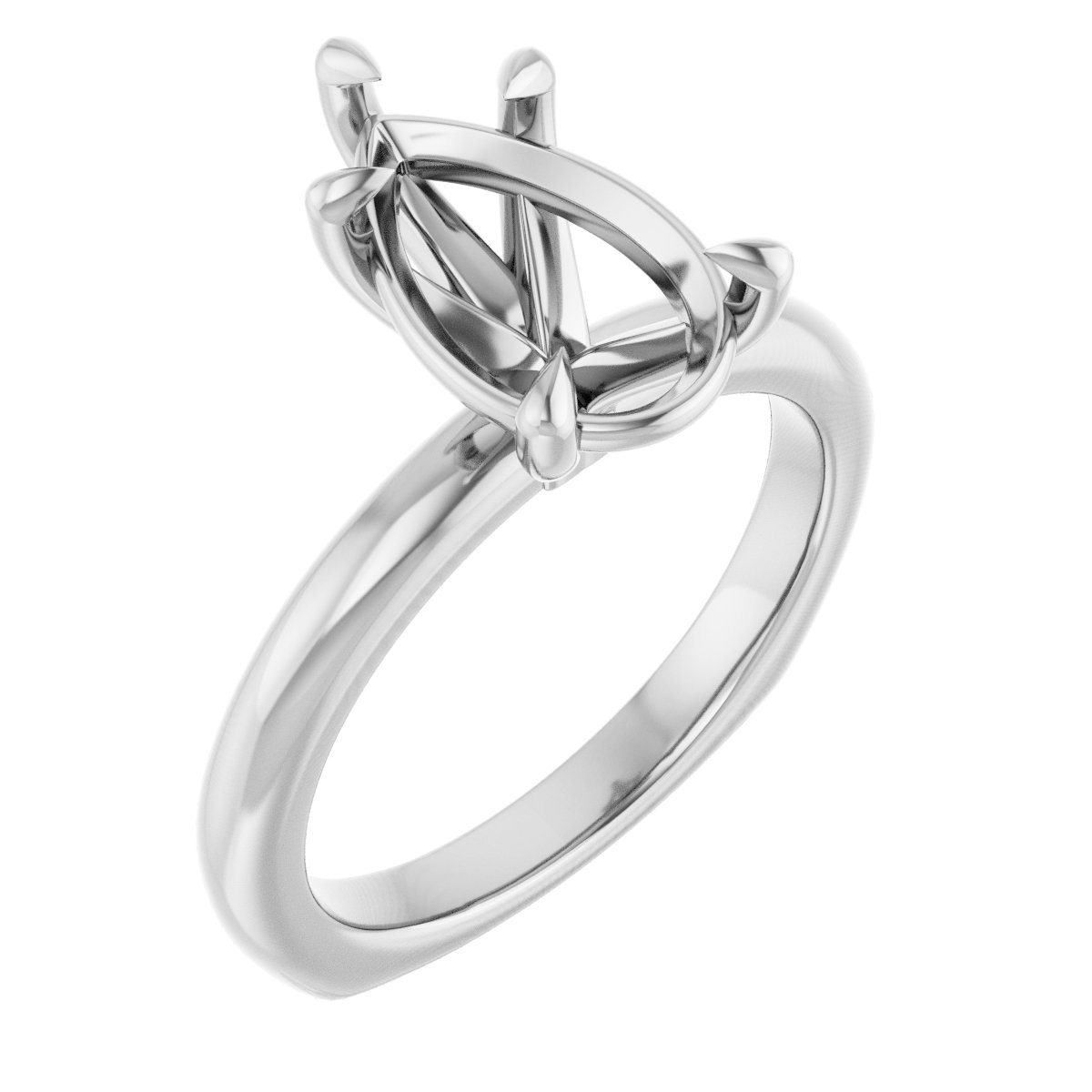 Claw-Prong Euro Shank Engagement Ring