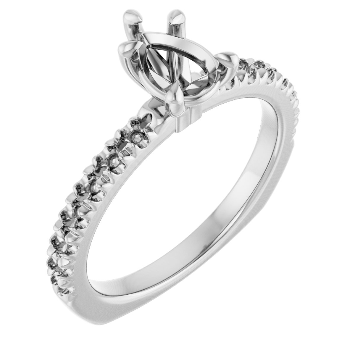 Claw-Prong Euro Shank Engagement Ring