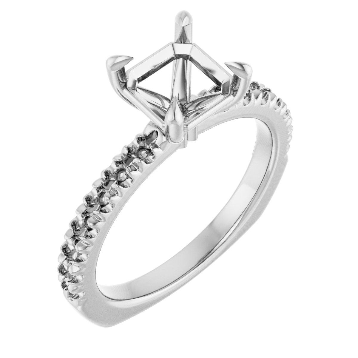 Claw-Prong Euro Shank Engagement Ring