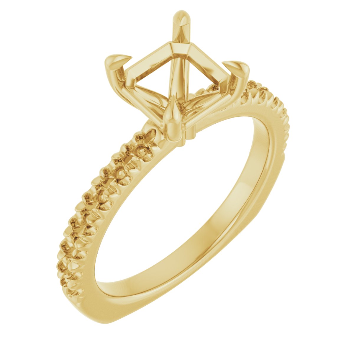 Claw-Prong Euro Shank Engagement Ring