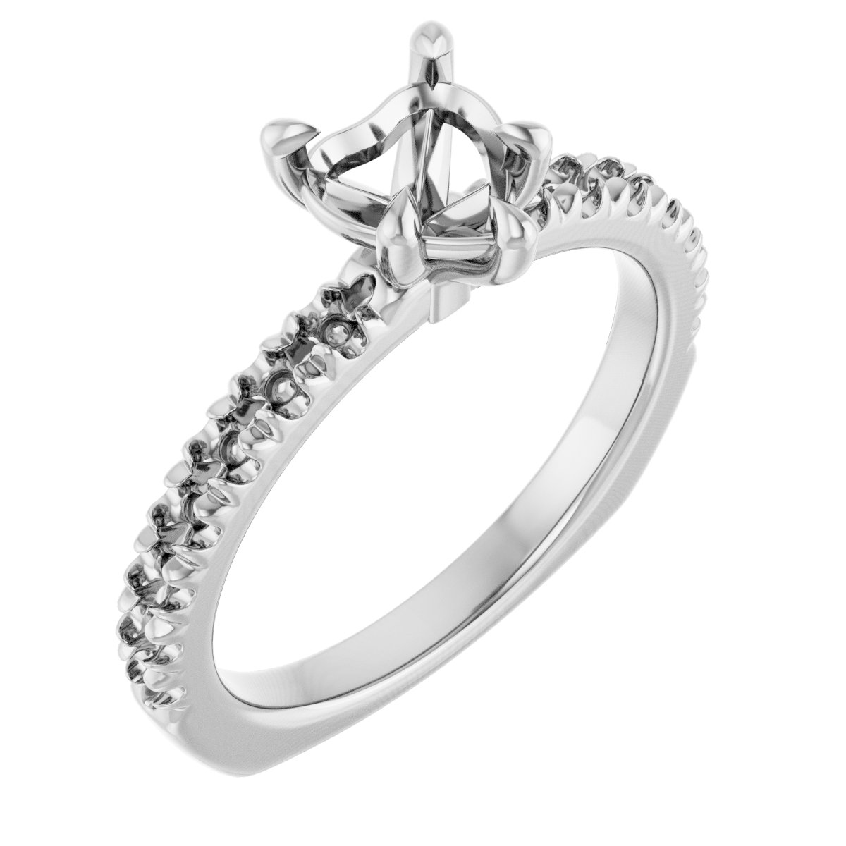 Claw-Prong Euro Shank Engagement Ring