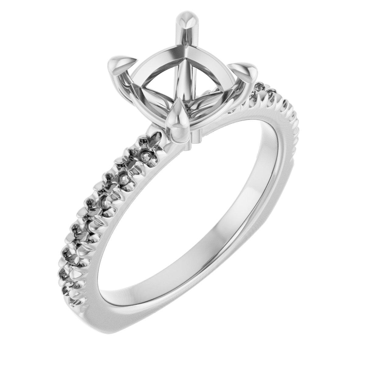 Claw-Prong Euro Shank Engagement Ring
