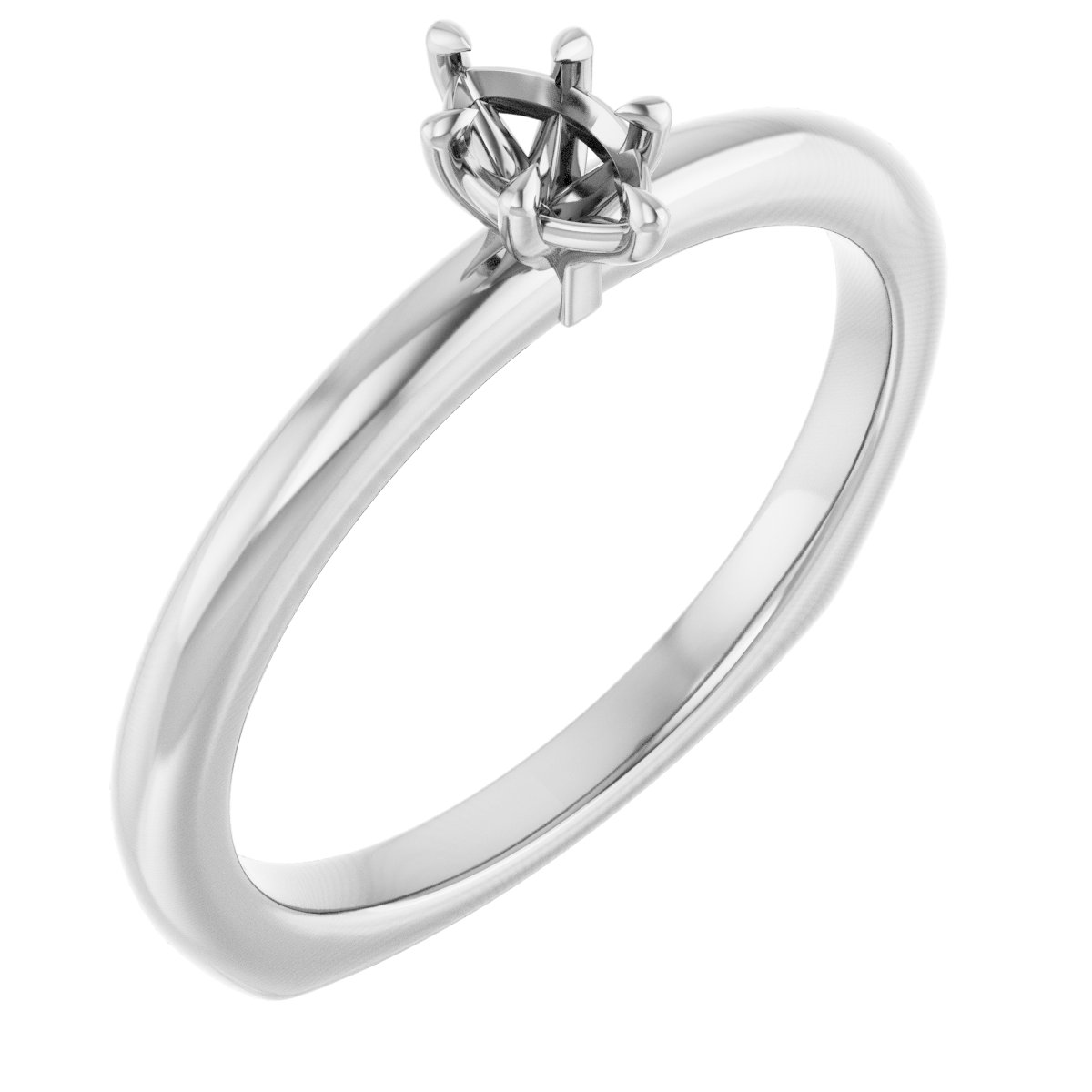 Claw-Prong Euro Shank Engagement Ring