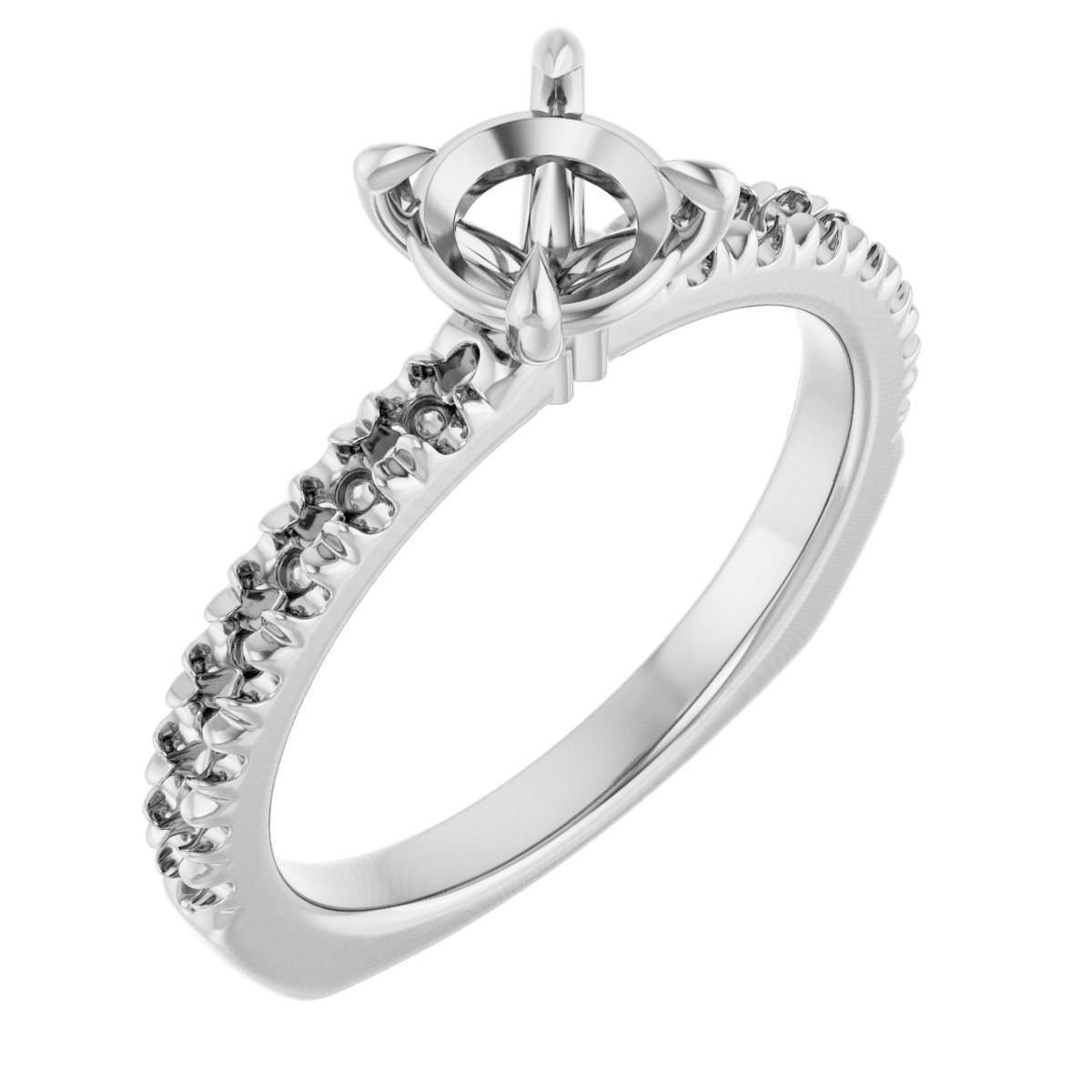 Claw-Prong Euro Shank Engagement Ring