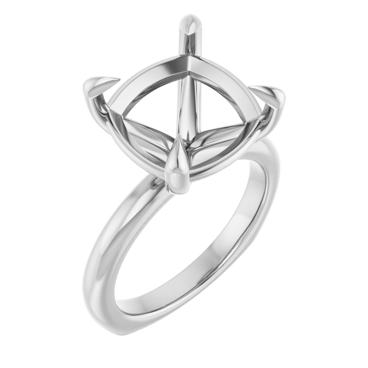 Claw-Prong Euro Shank Engagement Ring