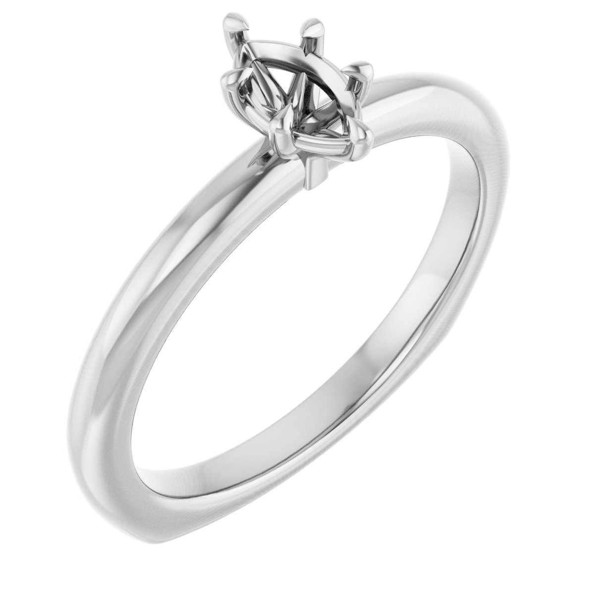 Claw-Prong Euro Shank Engagement Ring