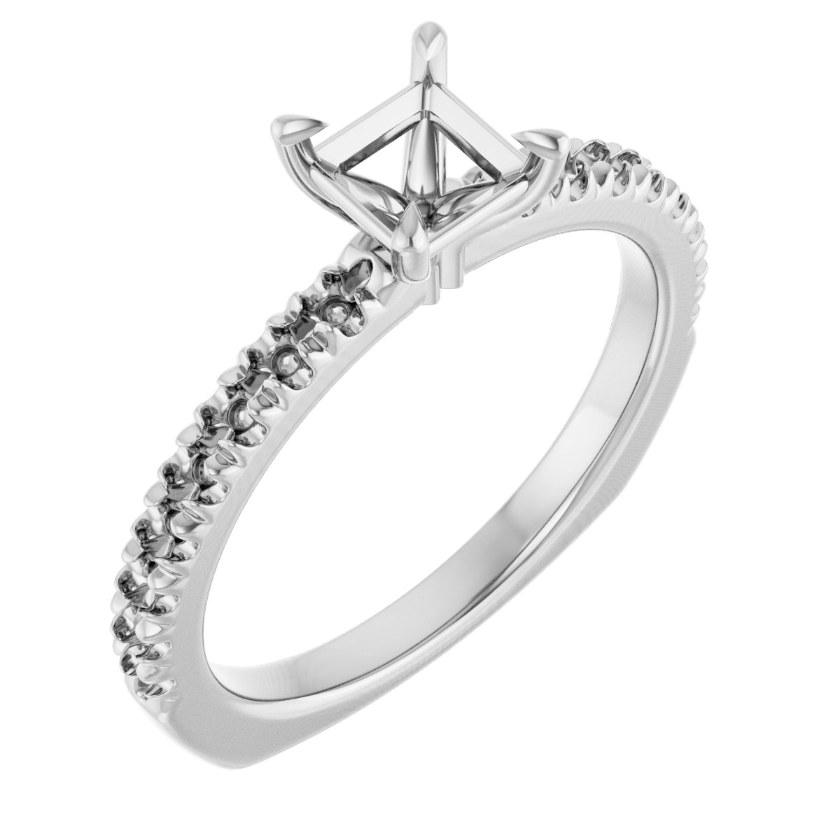 Claw-Prong Euro Shank Engagement Ring