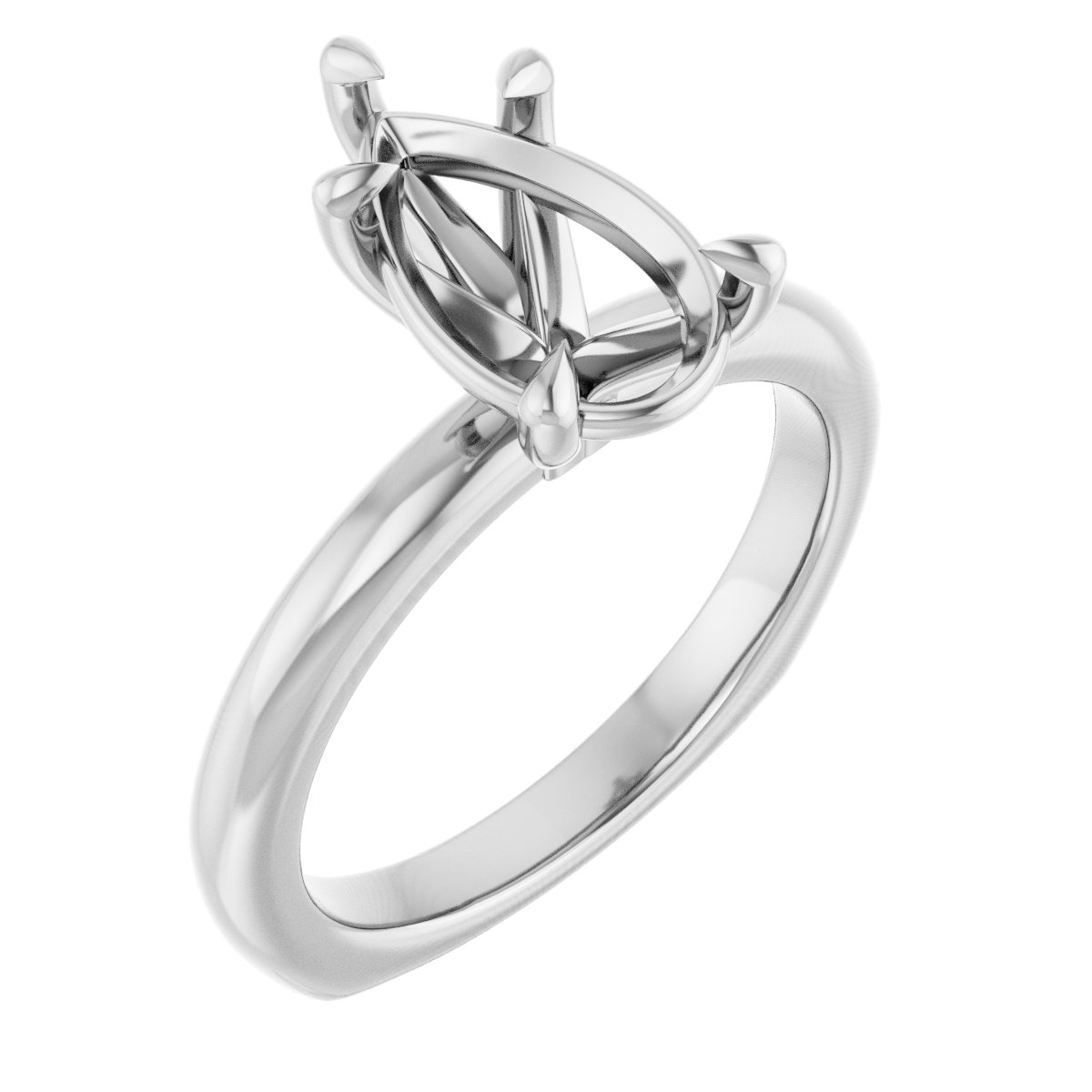 Claw-Prong Euro Shank Engagement Ring