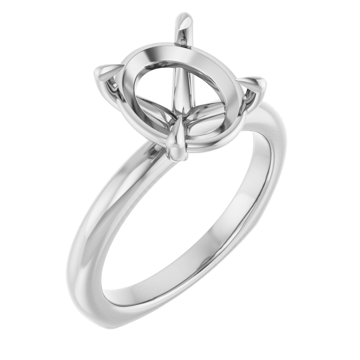 Claw-Prong Euro Shank Engagement Ring