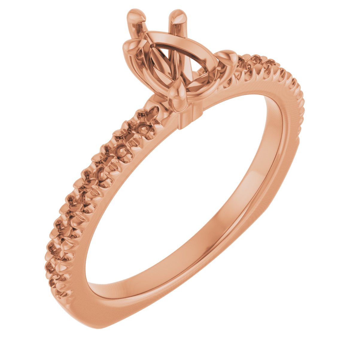 Claw-Prong Euro Shank Engagement Ring