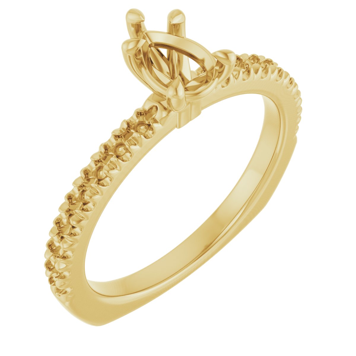 Claw-Prong Euro Shank Engagement Ring