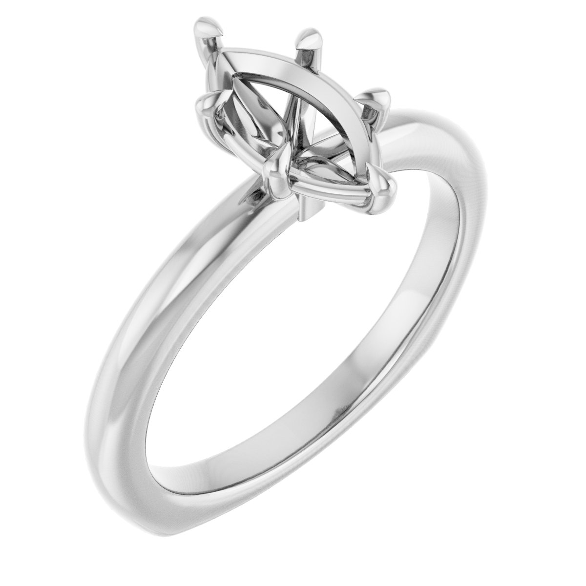 Claw-Prong Euro Shank Engagement Ring