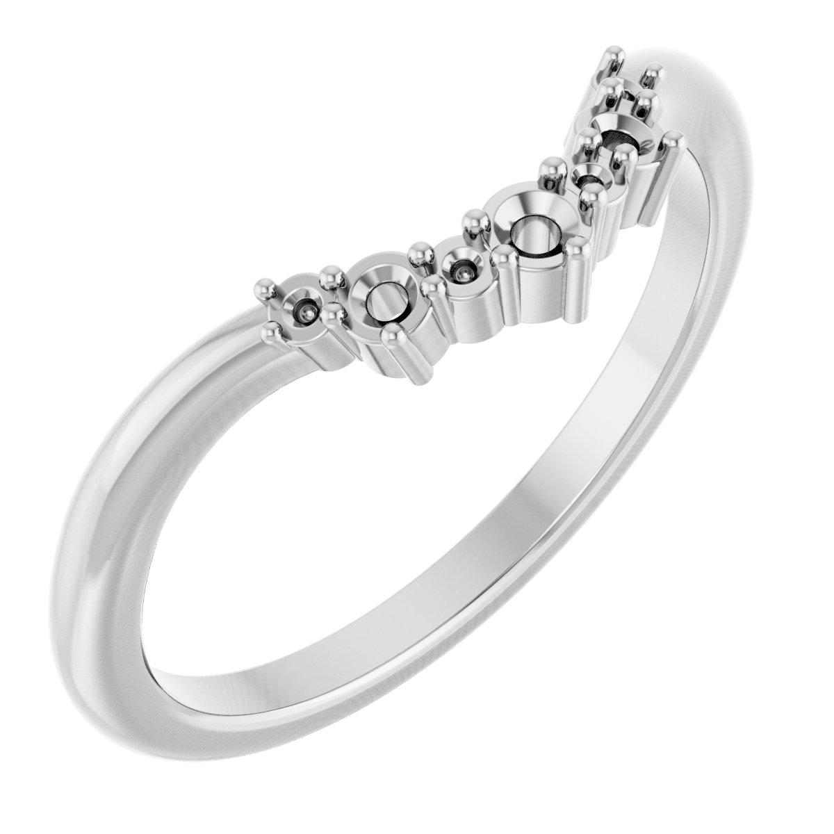 Claw-Prong Accented Engagement Ring or Band