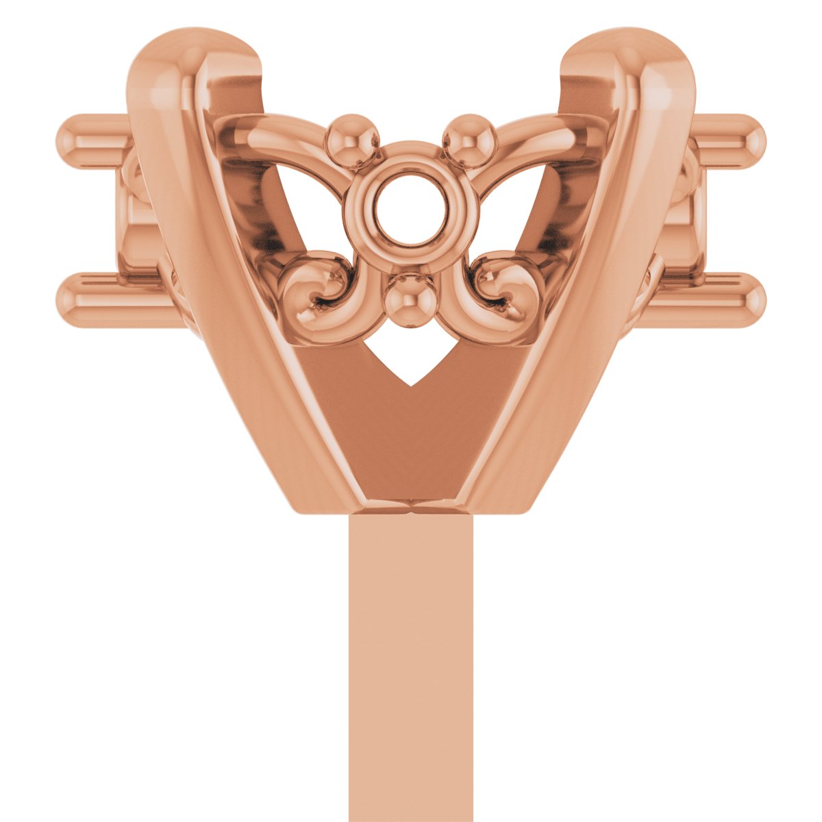 Round 4-Prong Accented Peg Setting