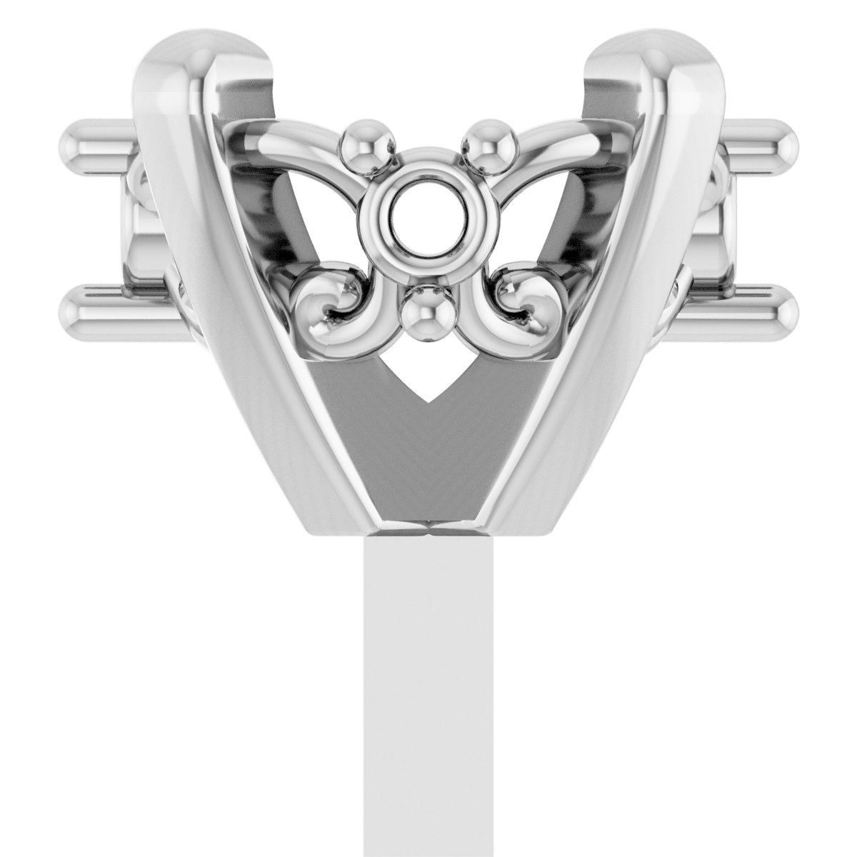 Round 4-Prong Accented Peg Setting