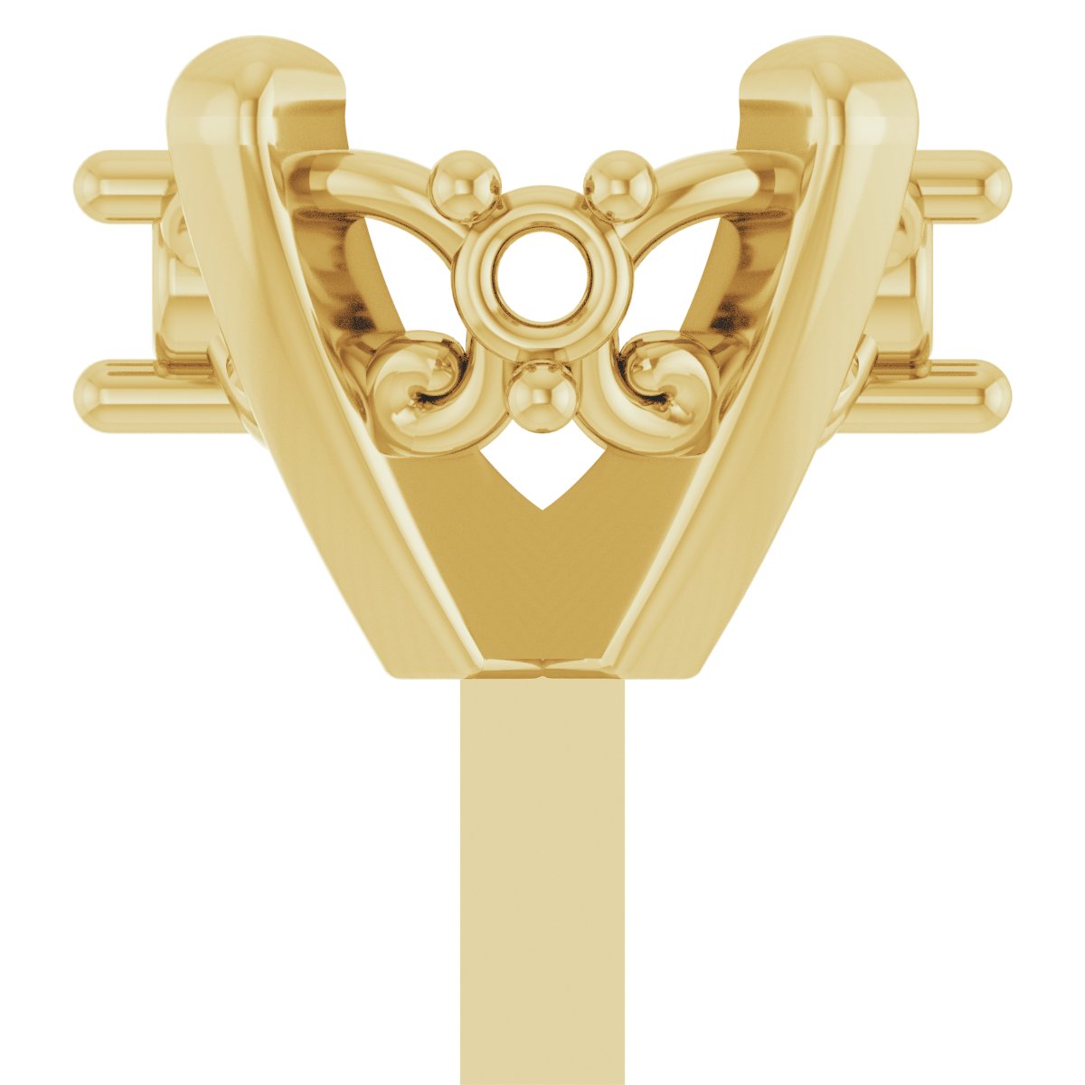 Round 4-Prong Accented Peg Setting