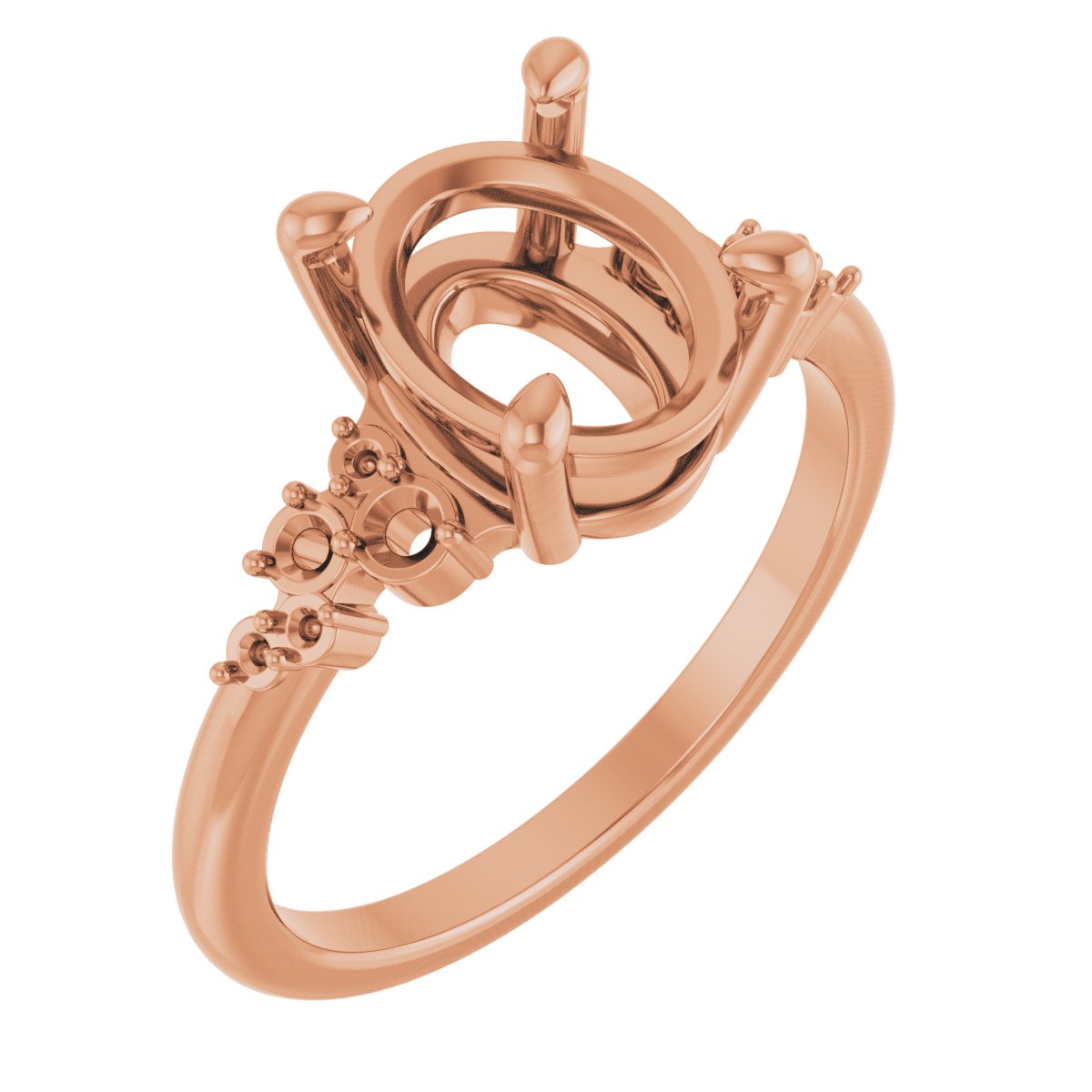 Claw-Prong Accented Engagement Ring or Band