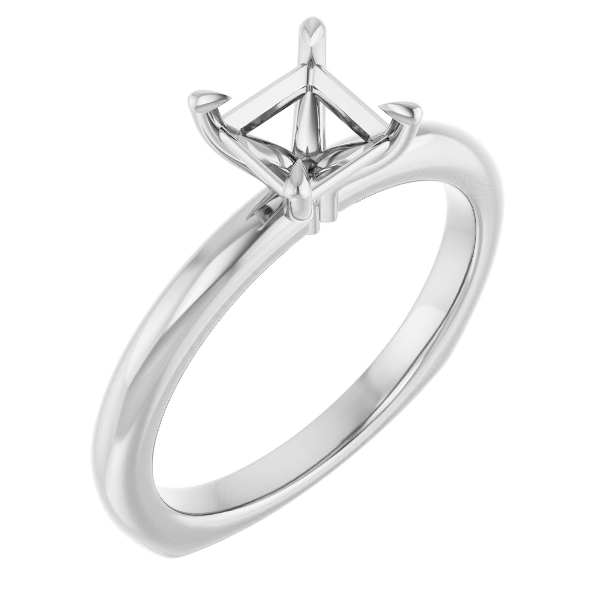 Claw-Prong Euro Shank Engagement Ring