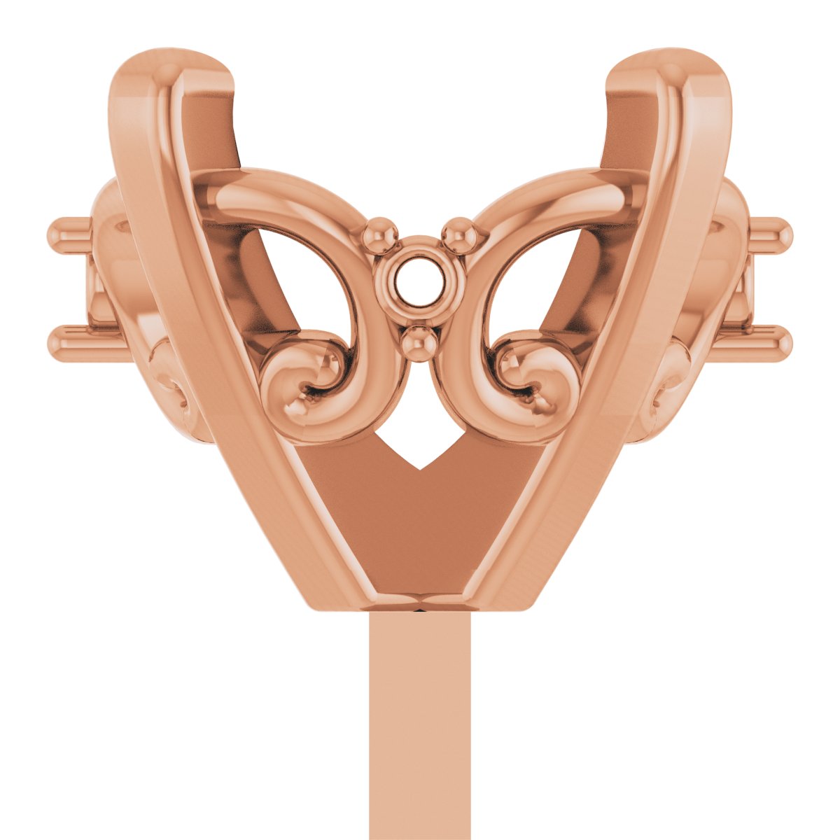 Round 4-Prong Accented Peg Setting