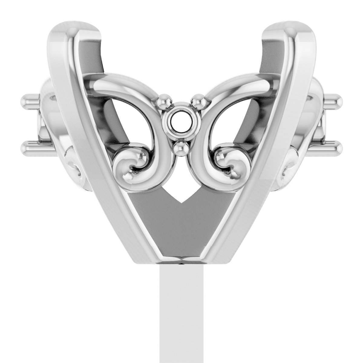 Round 4-Prong Accented Peg Setting