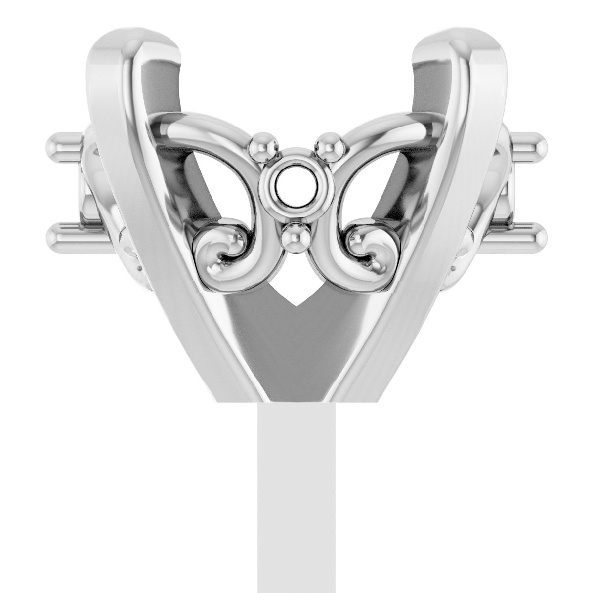 Round 4-Prong Accented Peg Setting