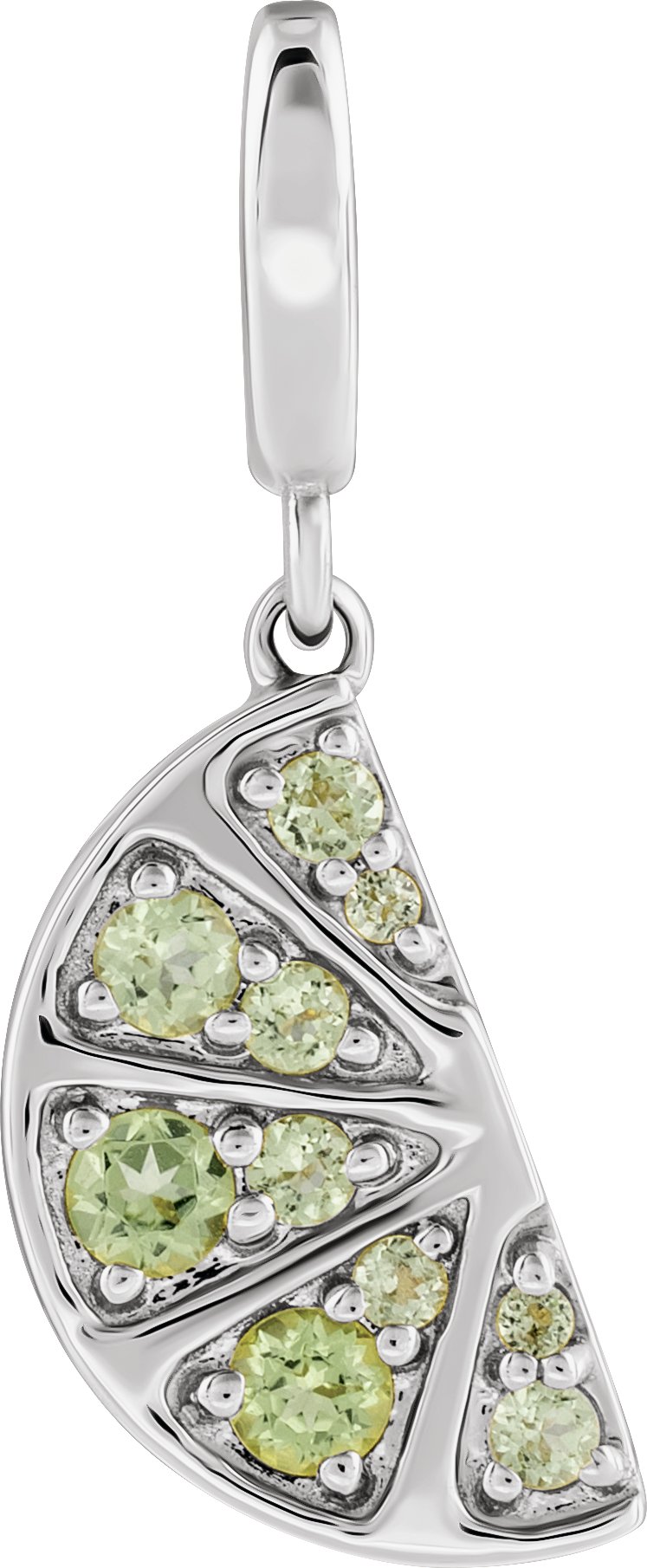 Accented Lime Wedge Charm/Pendant