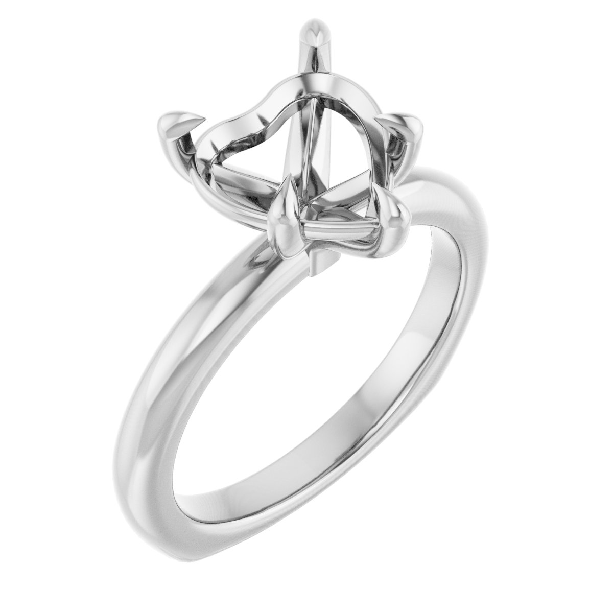 Claw-Prong Euro Shank Engagement Ring